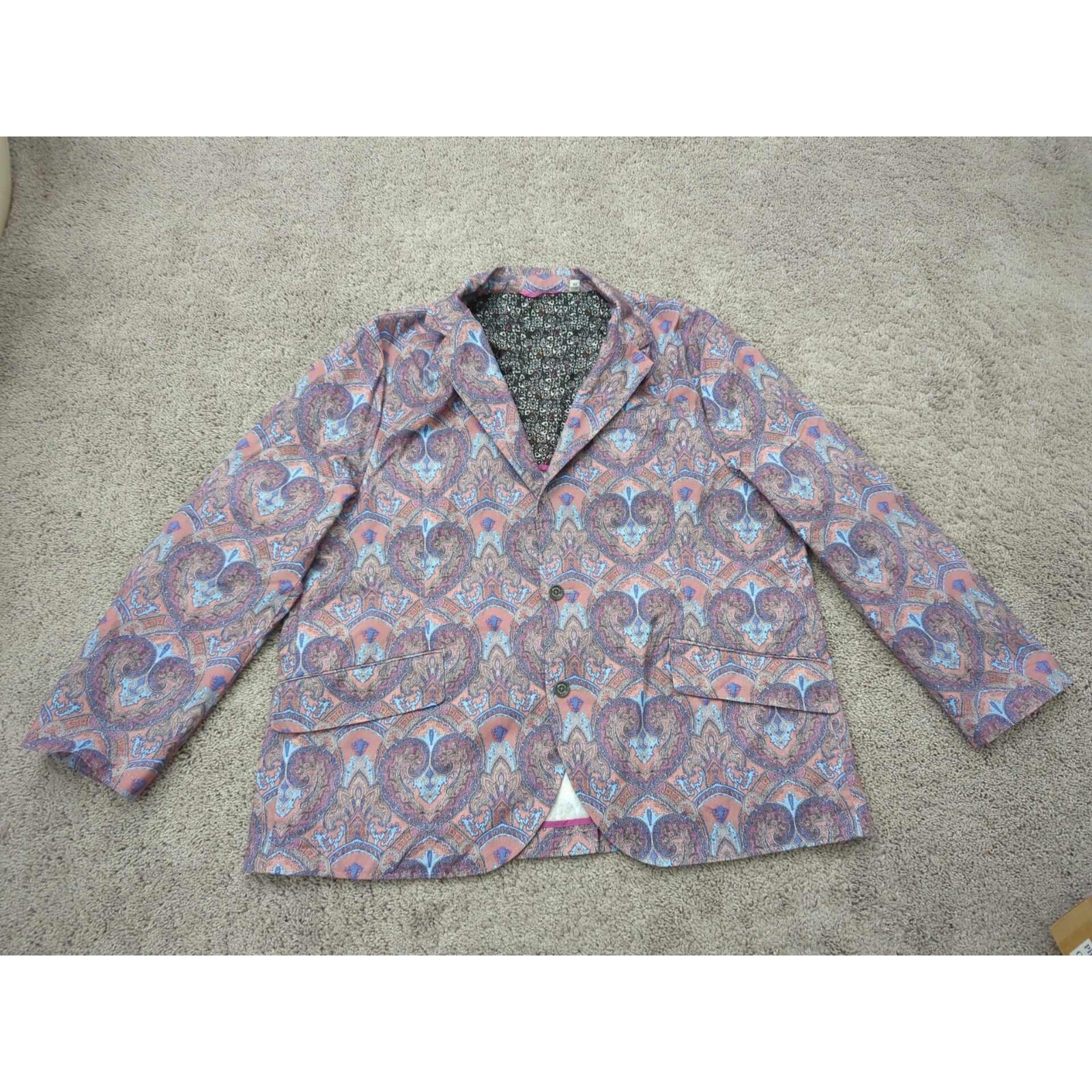 Robert Graham Sport Coat Mens 52 Blazer Paisley Two Button Pockets Classic #2
